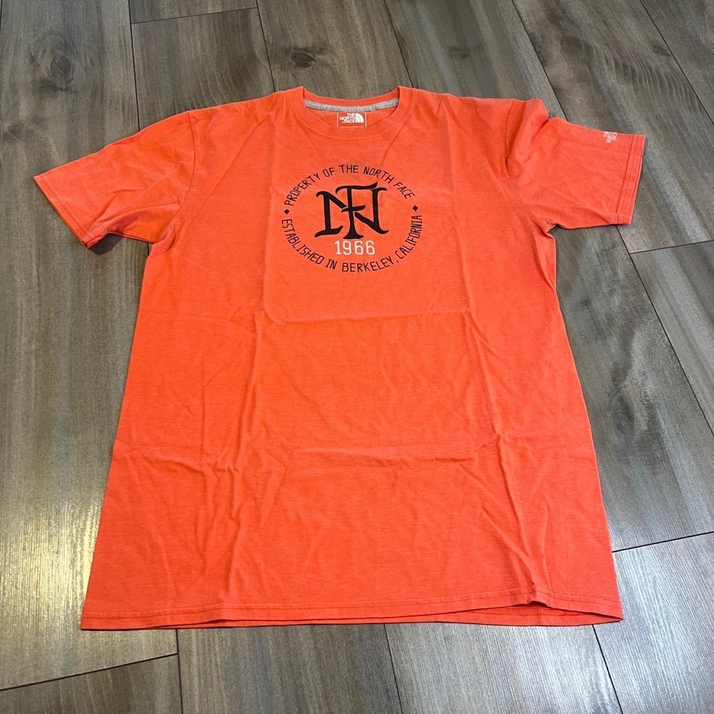 The North Face Mens T Shirt S Property of Berkeley California Orange‎ Bin A-13